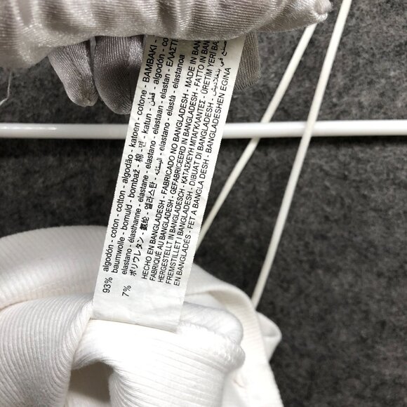 Zara Cropped Cami Top Womens M White Ribbed Square Neck Tube Stretch Fitted - Picture 6 of 6